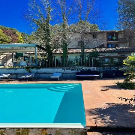 Very Pretty Spoleto-poolside-sleeps-20pool, Jacuzzi, Gardens - Views 别墅 *